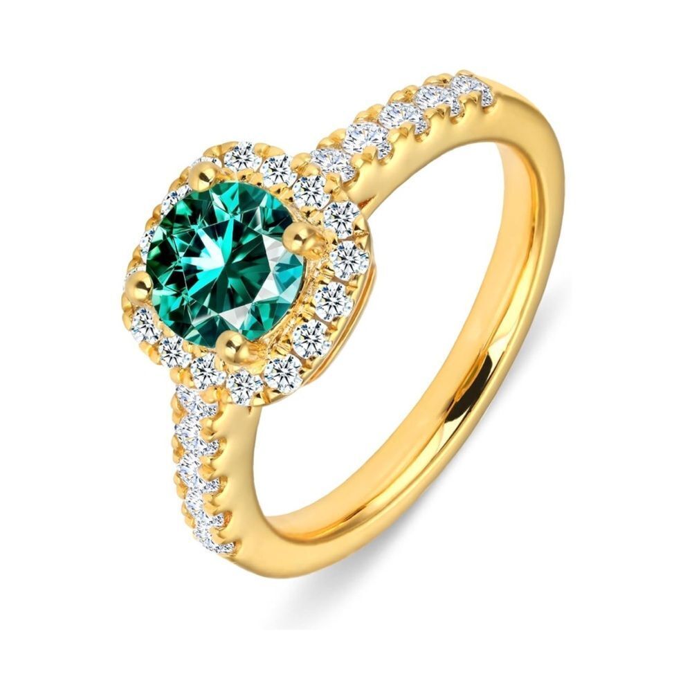 18k 925 Diamond Halo Ring